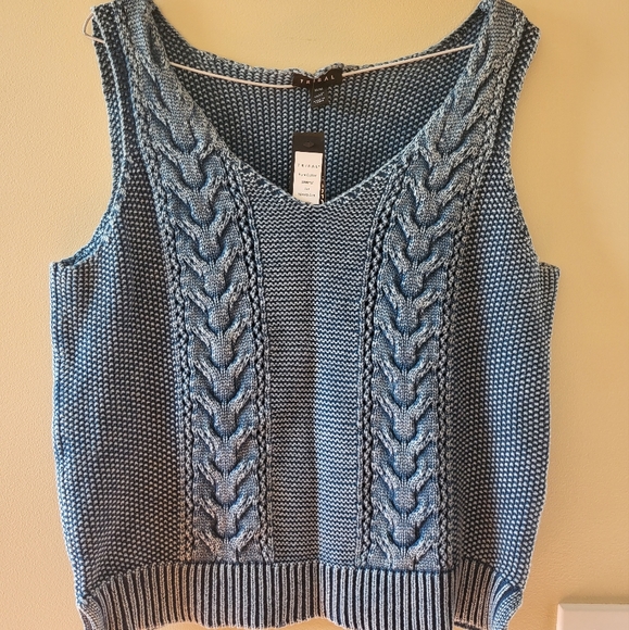 Tribal Tops - Nwt Knit cotton sleeveless sweater